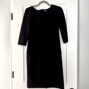 MM. LaFleur Black Long-Sleeve Dress with Pockets